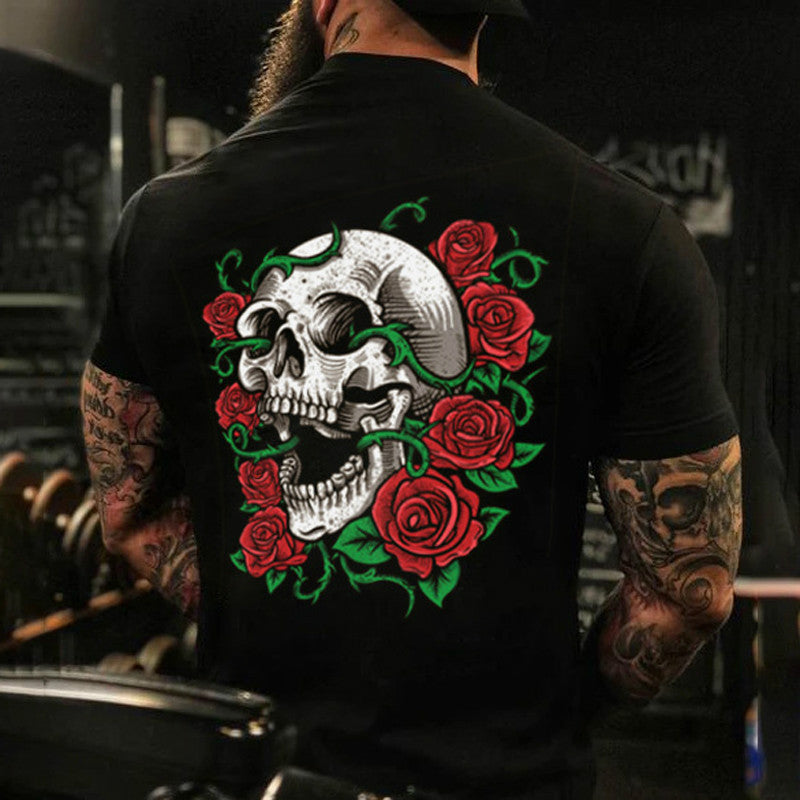 Skull Men's T-shirt Top Printed