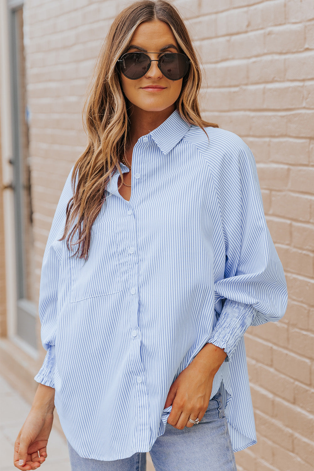 Pink Striped Shirt