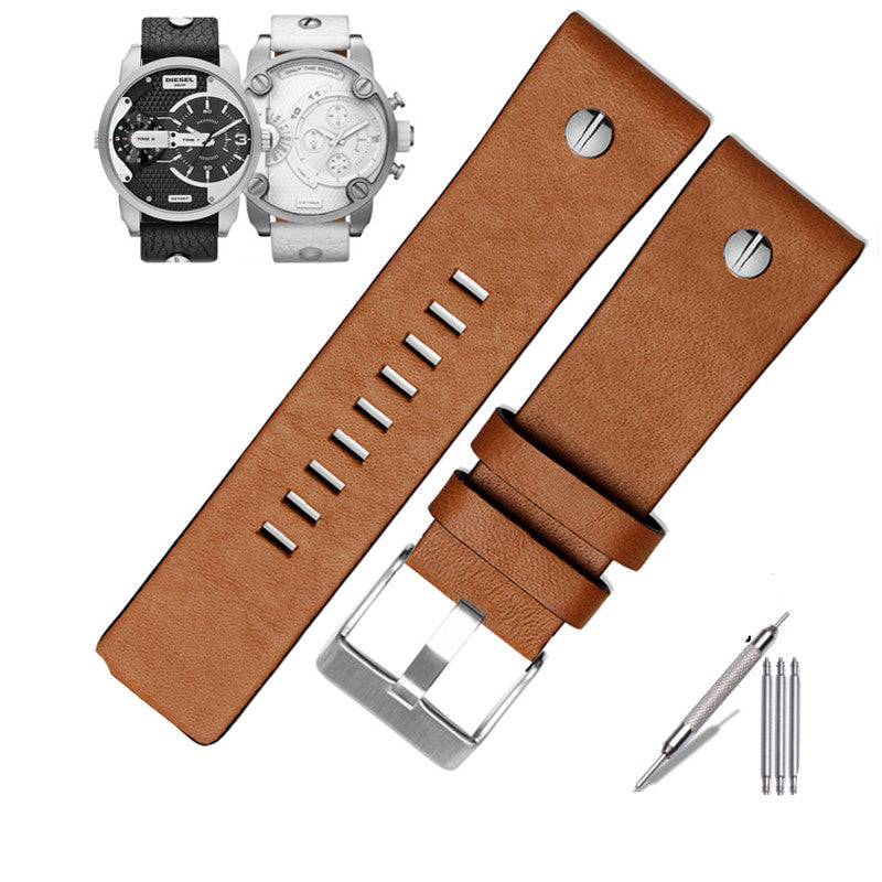 Watch strap made of genuine cowhide leather