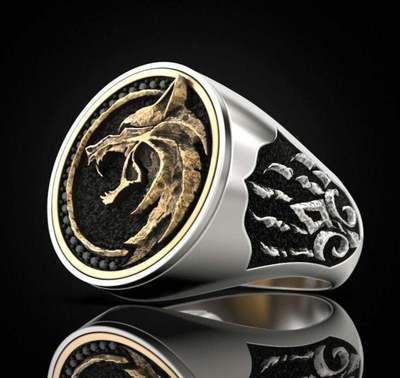 Hunter Wolf Ring