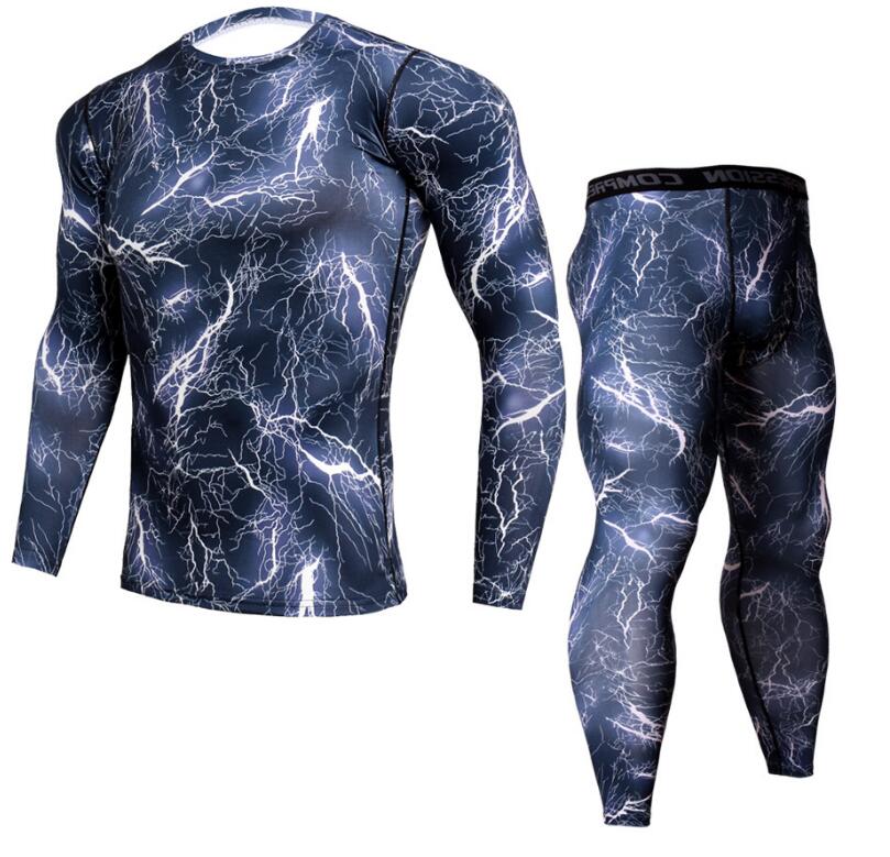 Mens Camouflage Pants & T Shirt Sets Fashion Crossfit T-shirt