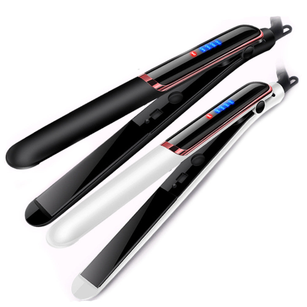 LED display straight hair curling double with curling iron