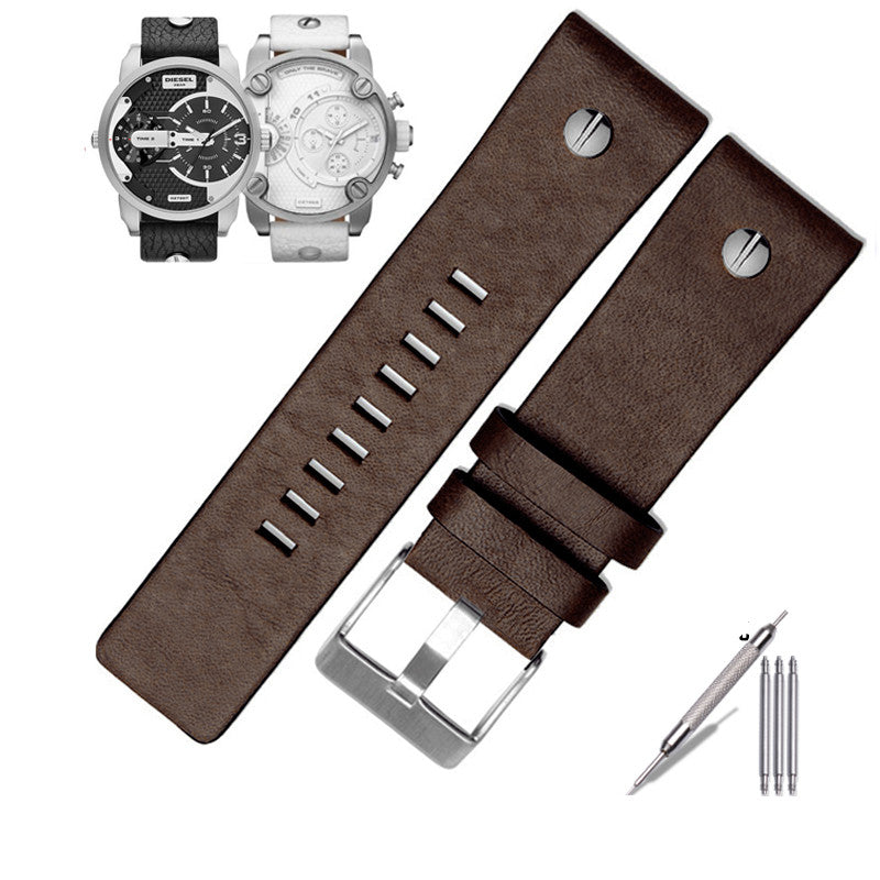 Watch strap made of genuine cowhide leather