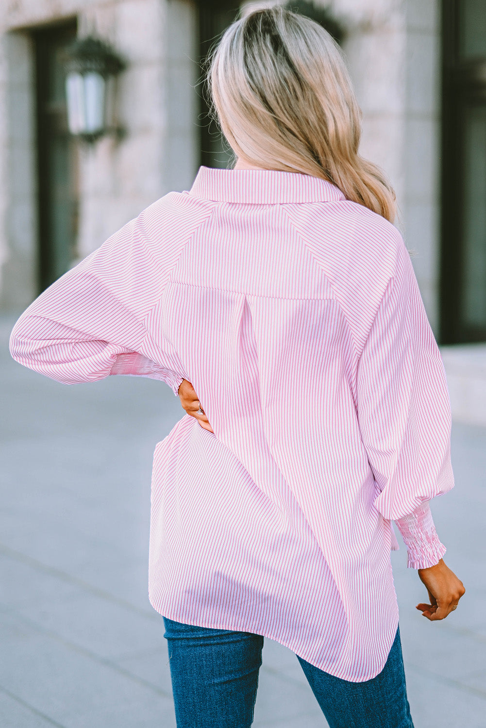 Pink Striped Shirt