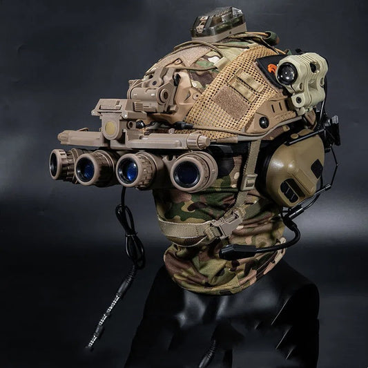 Single And Double Four Barrel Night Vision Model Helmet Field Full Set Of Equipment