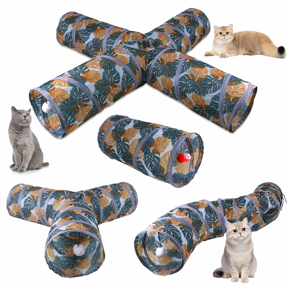 Foldable Cat Tunnel Printing Toy