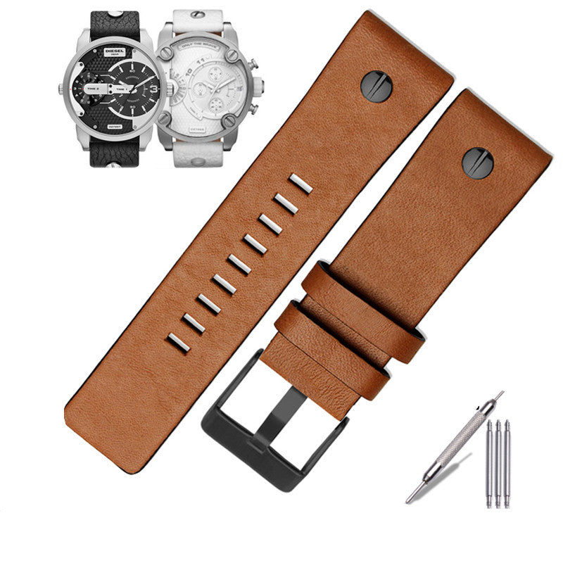 Watch strap made of genuine cowhide leather