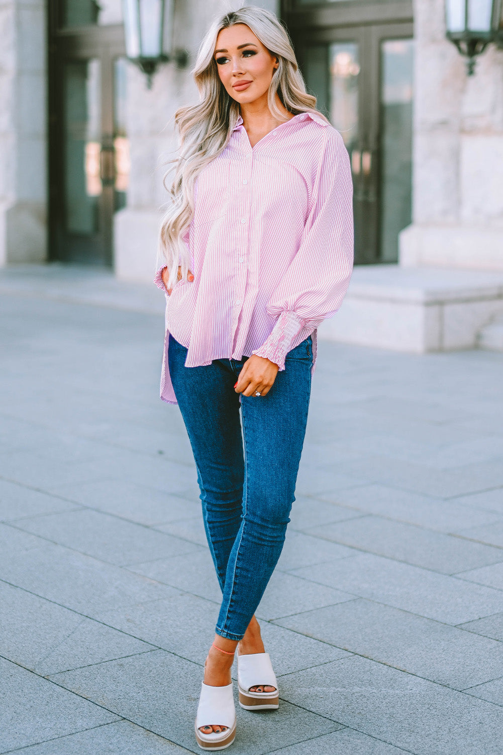 Pink Striped Shirt