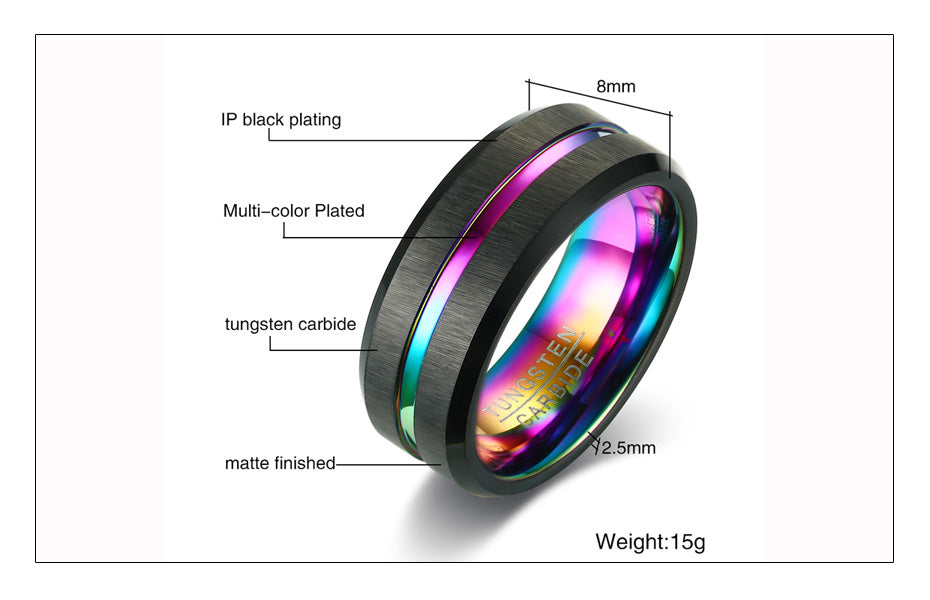 Black Brushed Ring