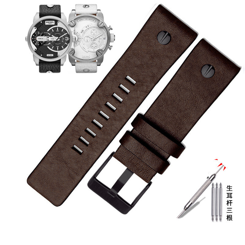 Watch strap made of genuine cowhide leather