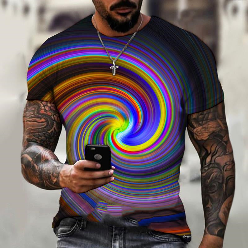 Men's Black Tech 3D  T-Shirt