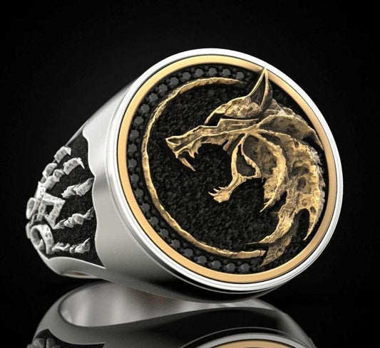 Hunter Wolf Ring