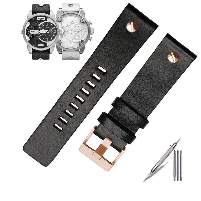 Watch strap made of genuine cowhide leather