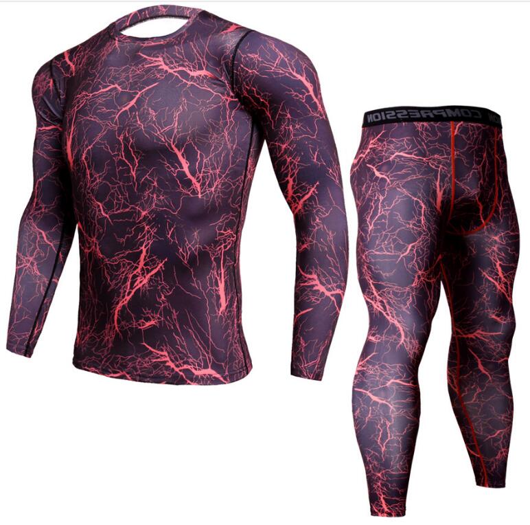 Mens Camouflage Pants & T Shirt Sets Fashion Crossfit T-shirt