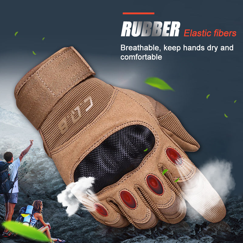 Gym Fitness Riding Half Finger Rubber Knuckle Protective Gear Male Tactical Gloves