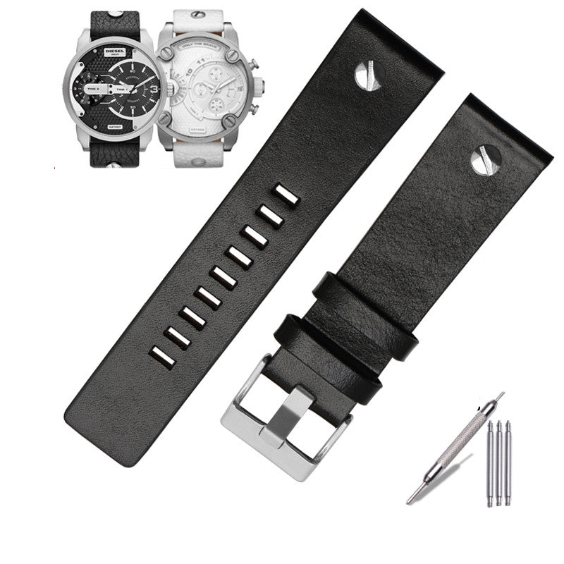 Watch strap made of genuine cowhide leather