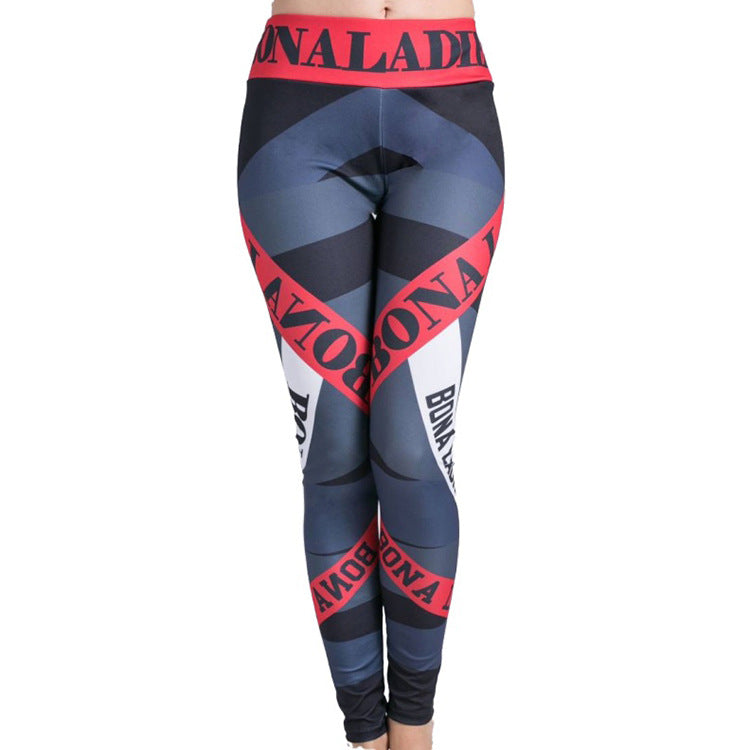 Digital Print Tight Exercise Yoga Pants