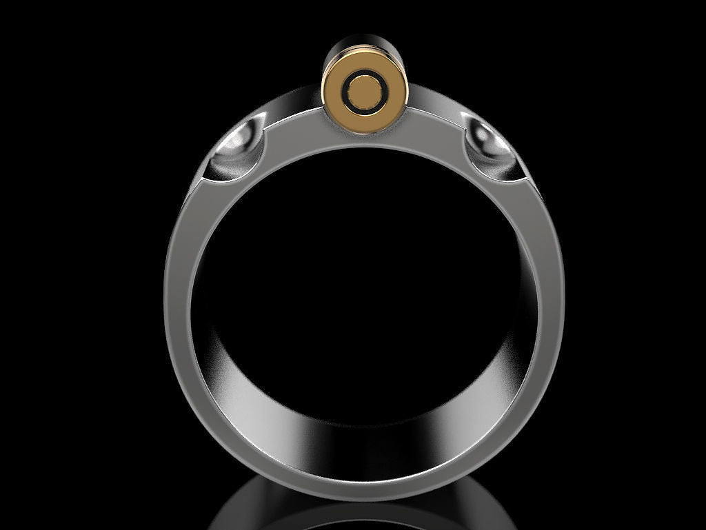 Roulette Bullet Female Couple's Ring