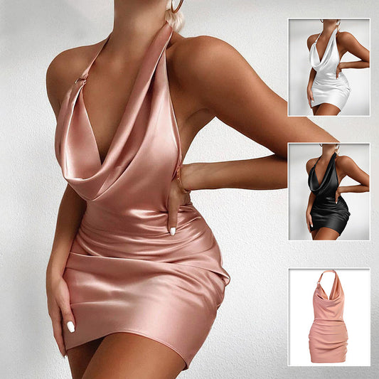 Party Dress V Neck Backless