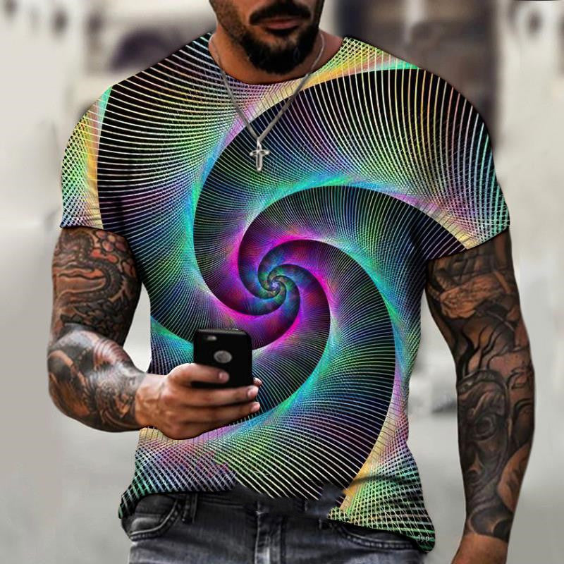 Men's Black Tech 3D  T-Shirt