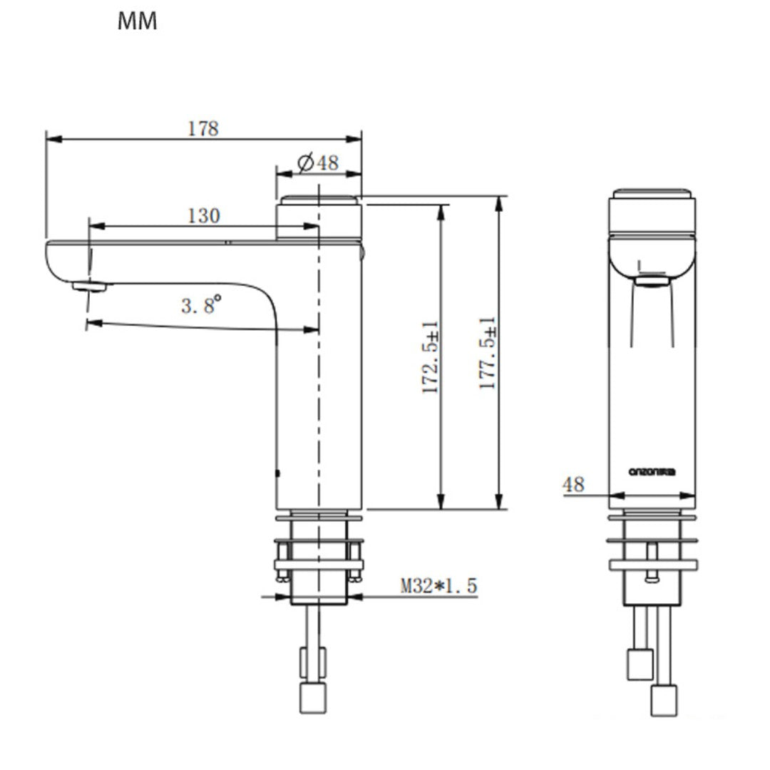 Digital Display Button Hot And Cold Valve LED Emitting