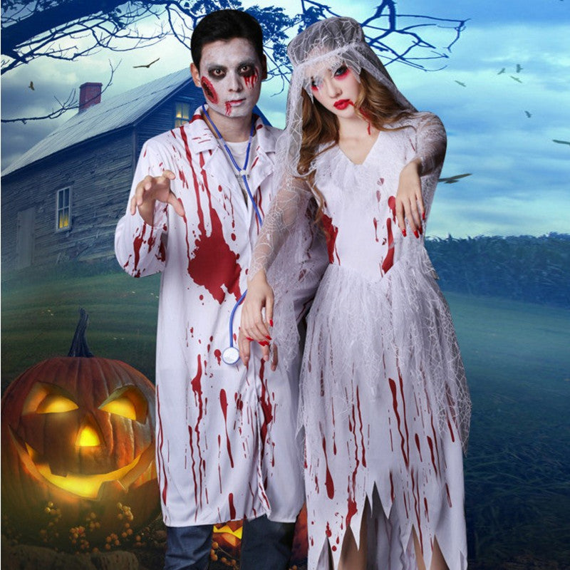 Costume Halloween Adult Masquerade With Blood Doctor Nurse