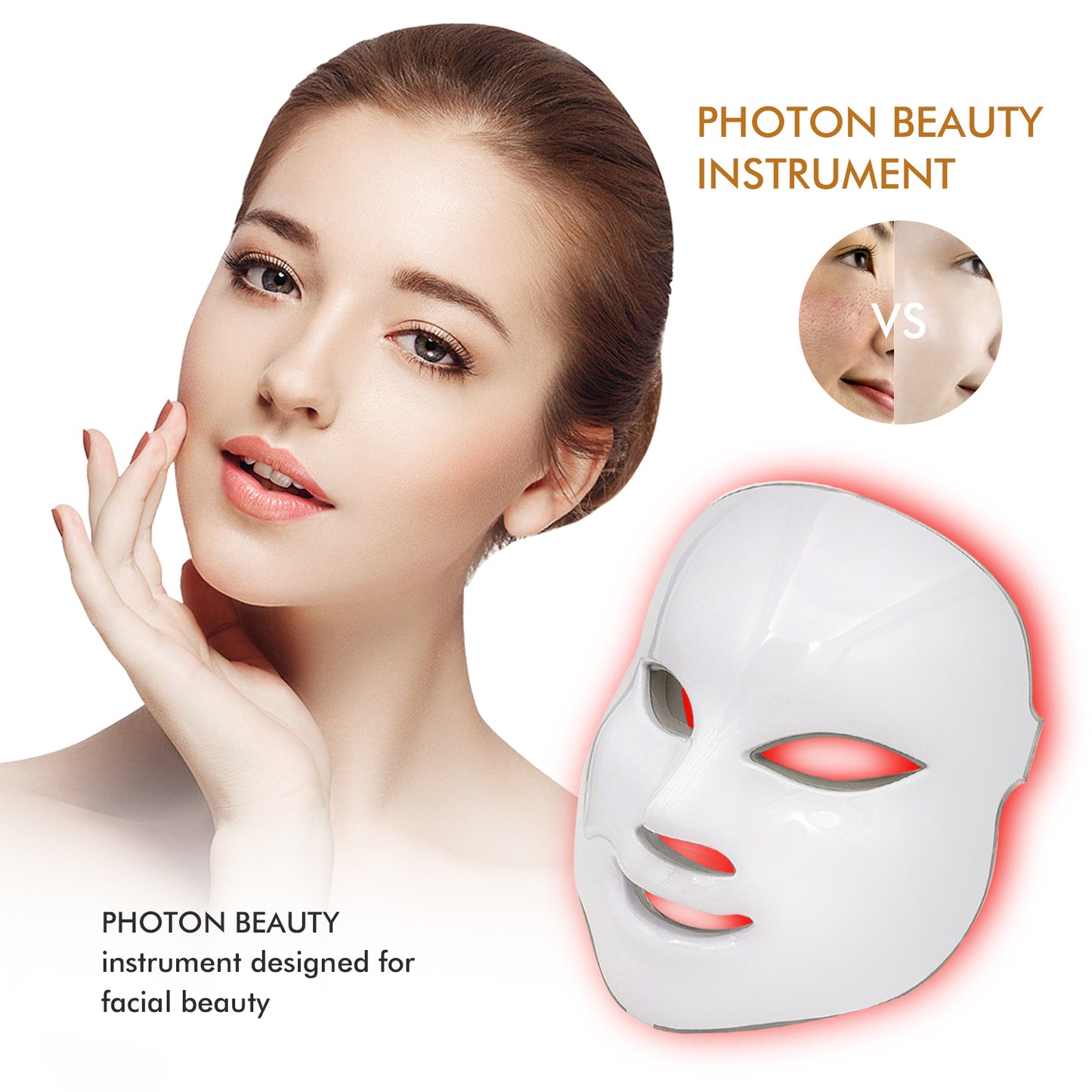 7 Colors LED Mask  LED Light Photon Face Mask