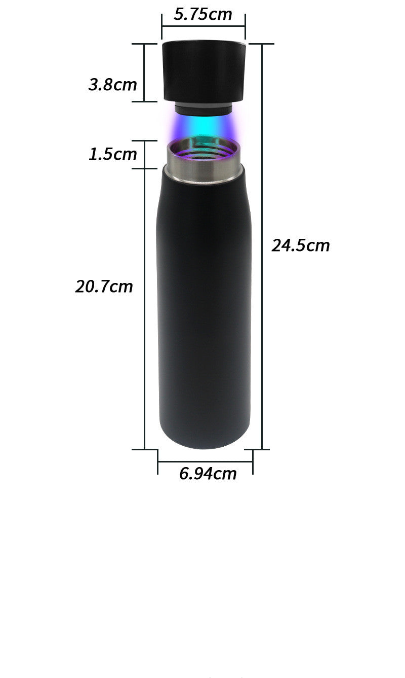 LED UV Disinfection Stainless Steel Water Bottle