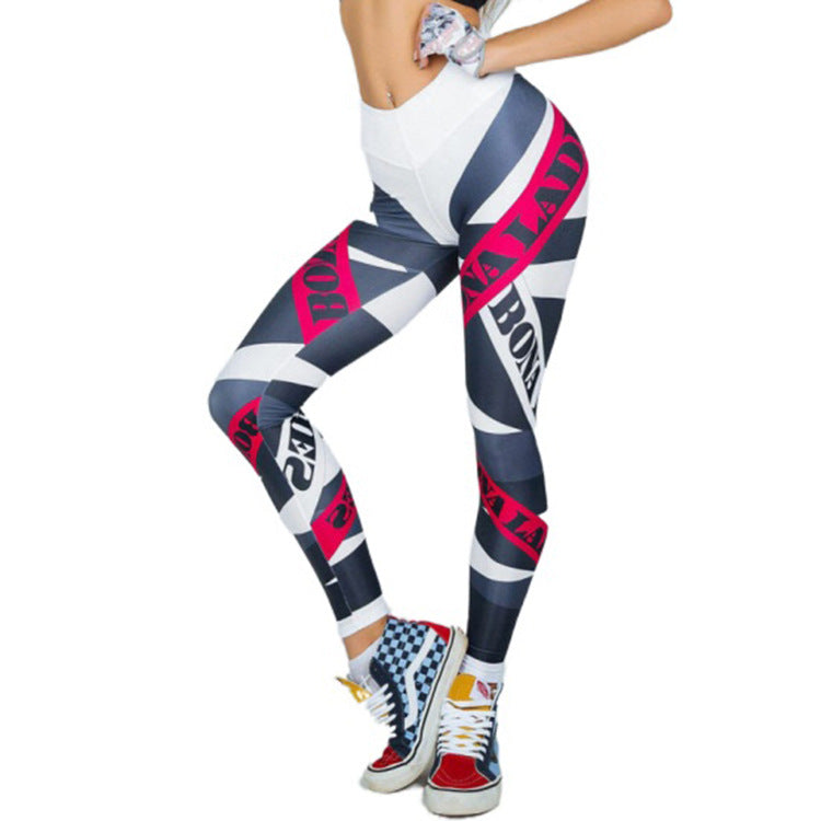 Digital Print Tight Exercise Yoga Pants