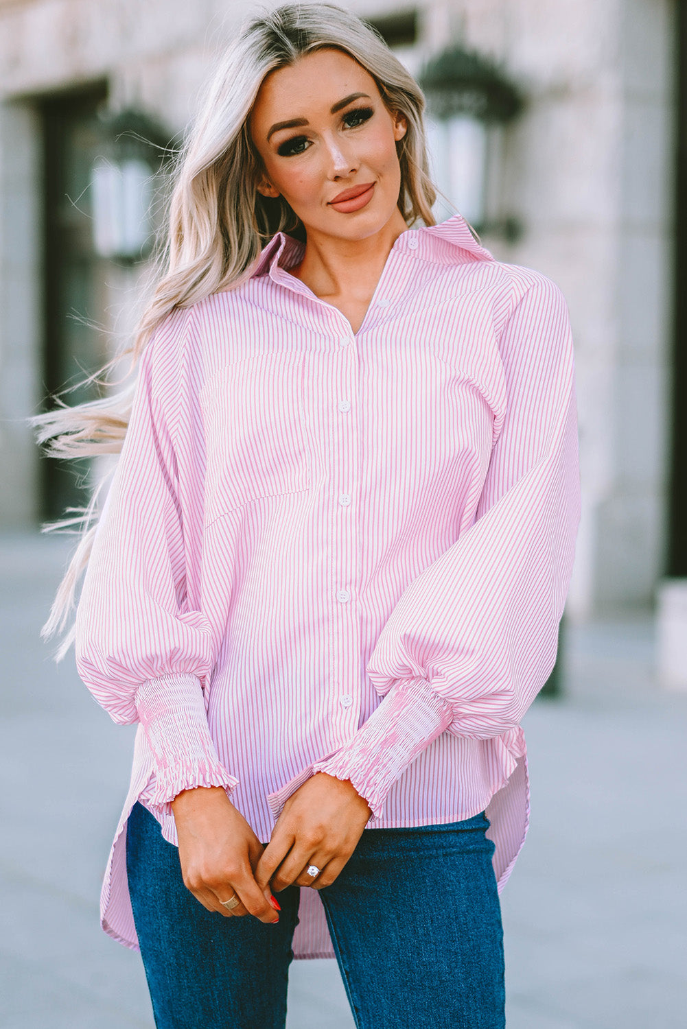 Pink Striped Shirt