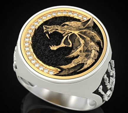 Hunter Wolf Ring