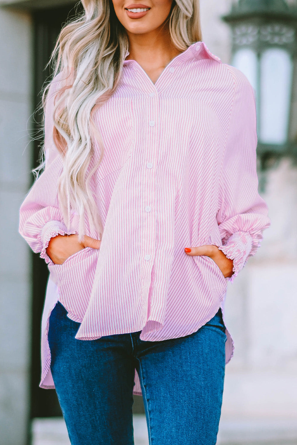 Pink Striped Shirt