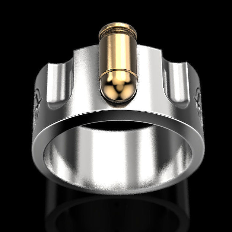 Roulette Bullet Female Couple's Ring