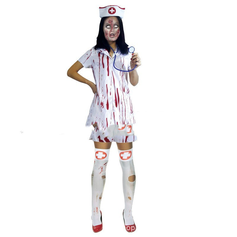 Costume Halloween Adult Masquerade With Blood Doctor Nurse