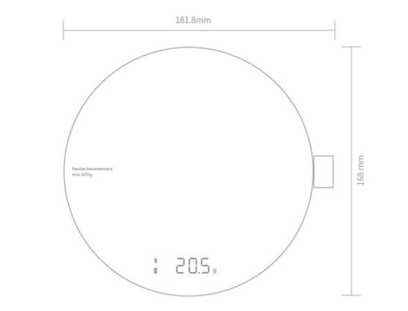 Glass LED Display APP Baking Scale 1-3kg