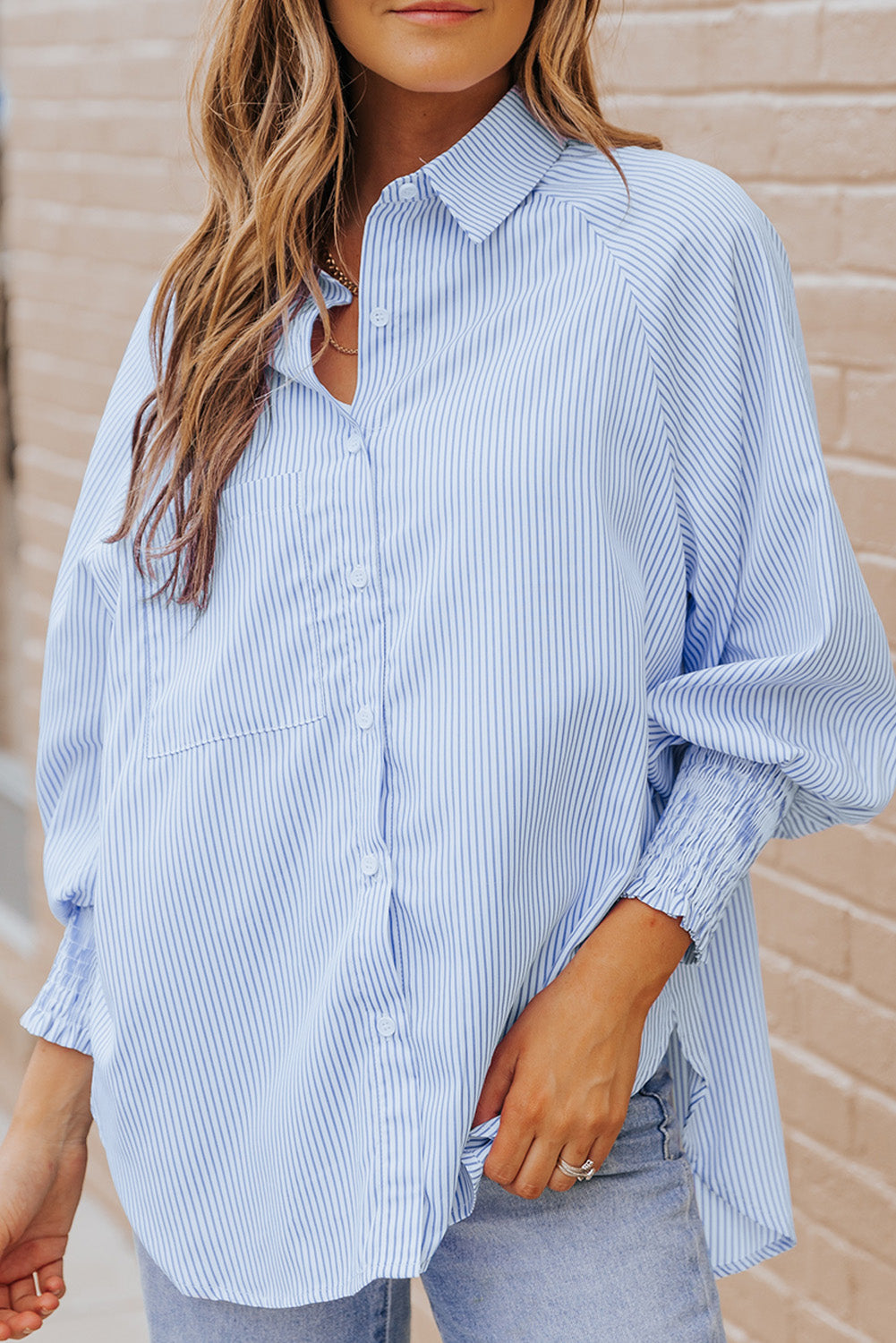 Pink Striped Shirt