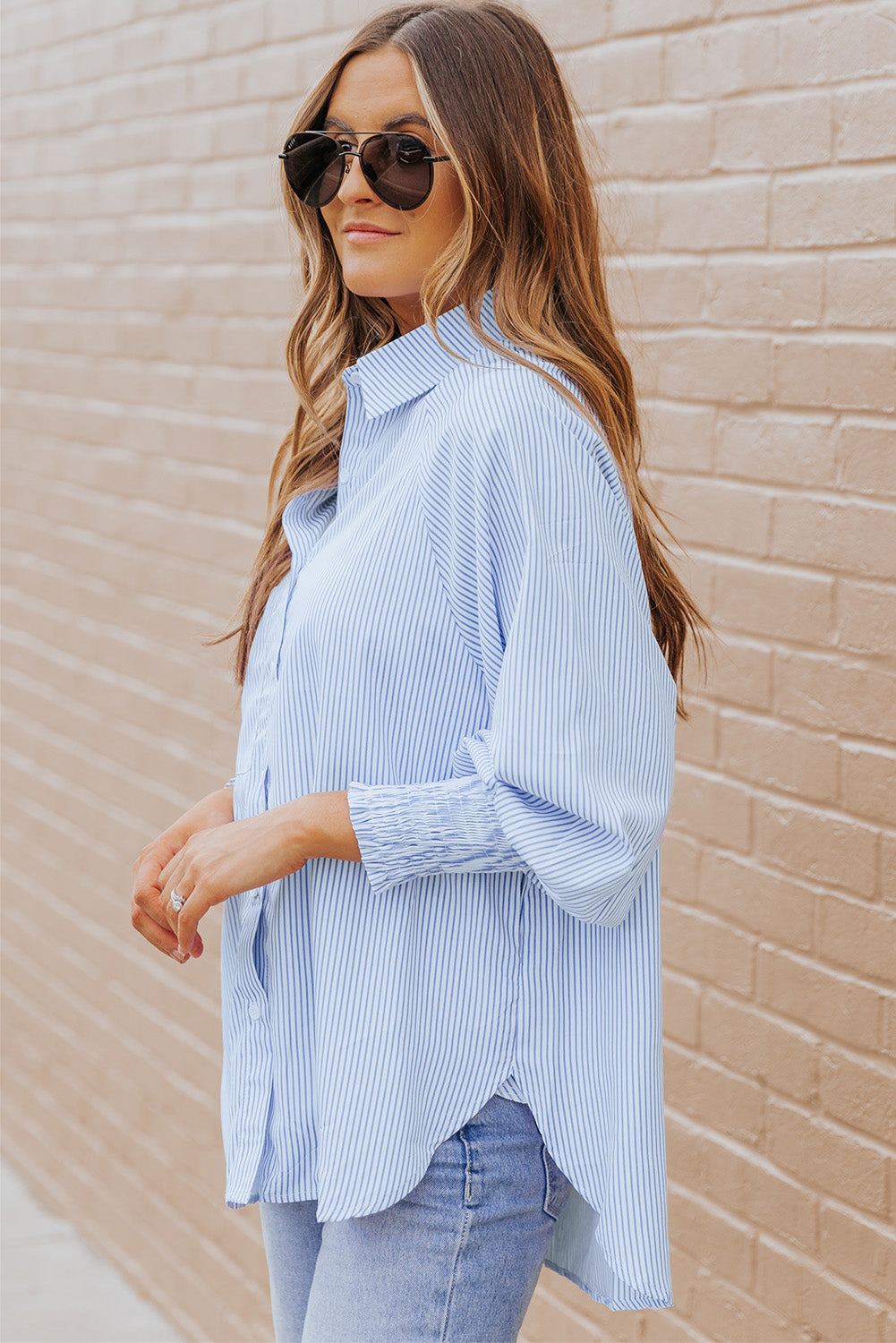 Pink Striped Shirt