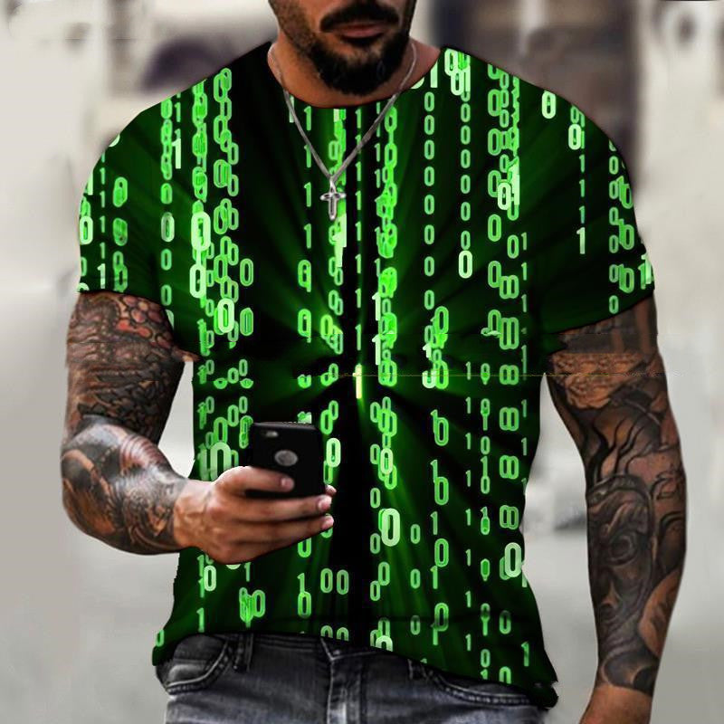 Men's Black Tech 3D  T-Shirt