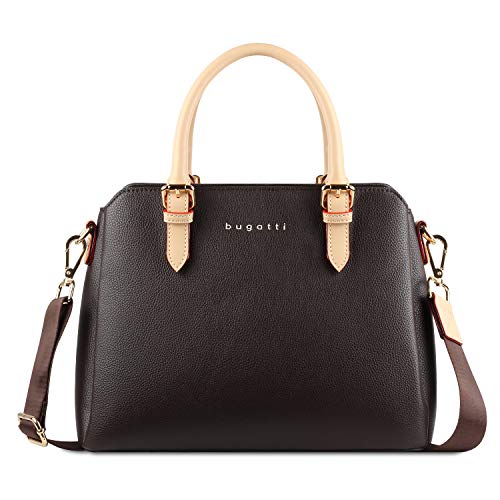 bugatti Ella Handtasche Damen M - Frauen Tasche, Damenhandtasche in braun