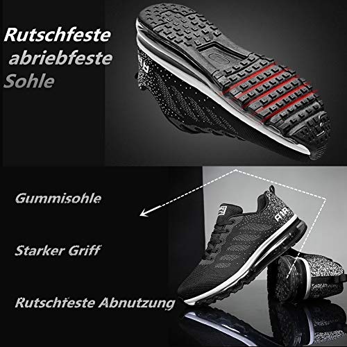 frysen Herren Damen Sportschuhe Laufschuhe mit Luftpolster Turnschuhe Profilsohle Sneakers Leichte