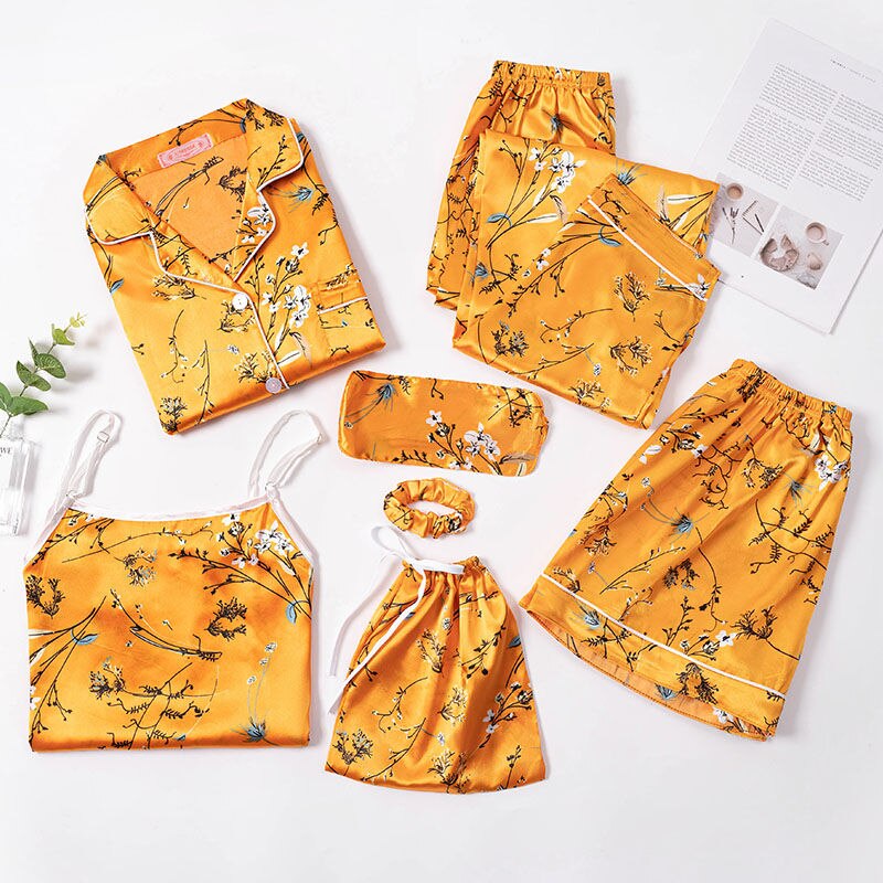 7 Pieces Set Women Pajamas