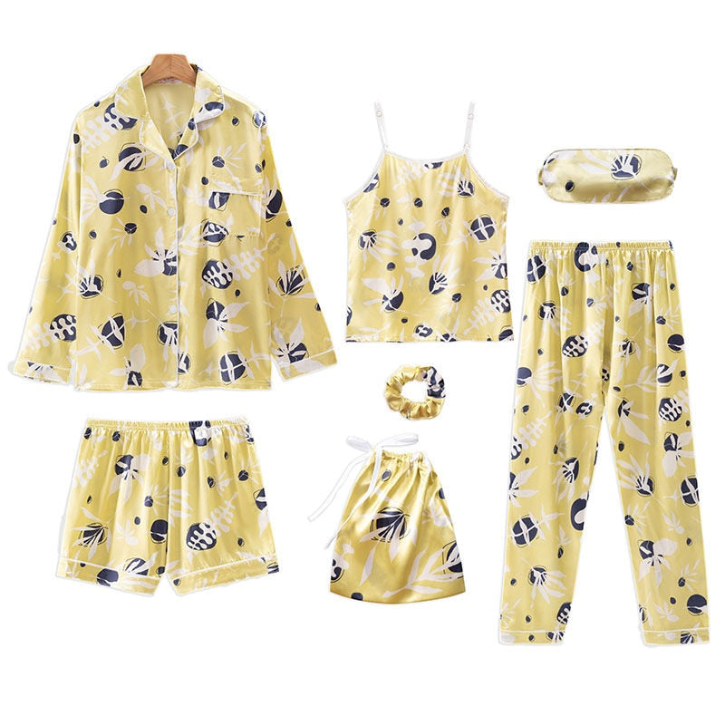 7 Pieces Set Women Pajamas