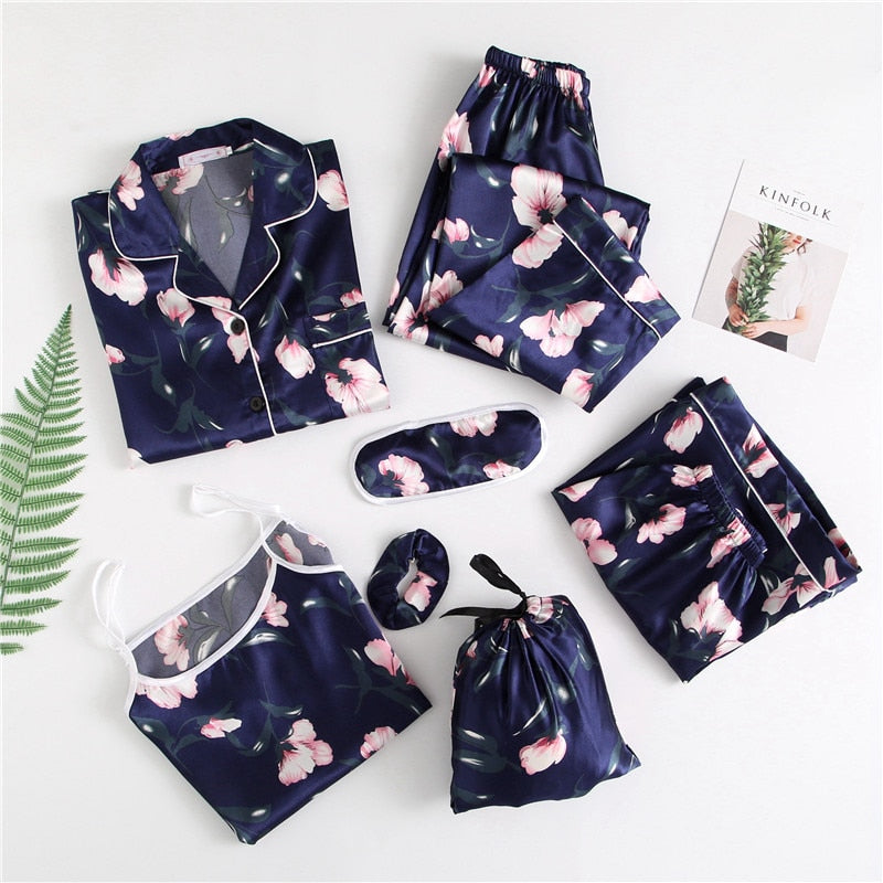 7 Pieces Set Women Pajamas